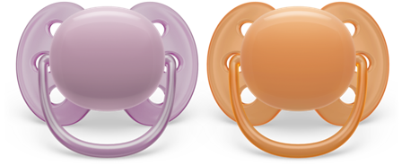 Philips Avent Ultra Soft narresmokk 6-18 måneder gul/lilla 2 stk