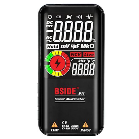 Bside S11 Intelligent 9999 Counts Multimeter Digital Lcd Display Uppladdningsbar Universal Meter Ac/dc Voltmeter Ohmmeter Test Resistance Kapacitans 