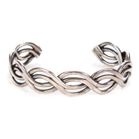Yves Saint Laurent Vintage Pre-owned Classic Waves Bangle , Grijs , Dames , Maat: ONE Size Vintage Sieraden