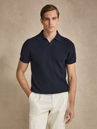 John Henric Men's Gelbes Poloshirt Regular Fit Size L