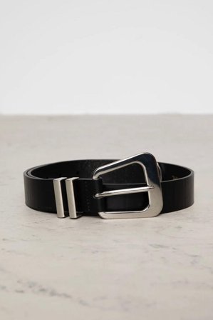 bennett belt black silver 90