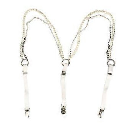 Sexet seler med perler og rhinsten, perfekte til afslappede lejligheder, opgraderet outfit-stil til karneval, fest, hvid( )