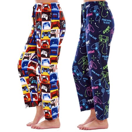 Keanu Gaming Lounge Byxor för Män med Spelkontrollmotiv (2-pack)