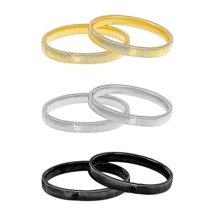 3 par ærmeholdere skridsikre skjorteærmeholdere strækbare metalarmbånd ærmer til kvinder mænd