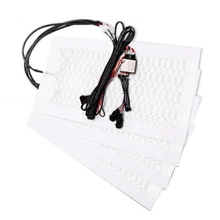 12V Universal 5 Nivå Rund Strömbrytare 12V Kolfiber Bil Uppvärmd Värme Värmedynor Vinterskydd