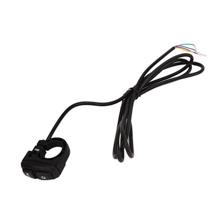 Elektrisk Sykkel Lys Horn Bryter Frontlys og Hornkontroll 2 i 1 Styrebryter for Scooter Elektrisk Sykkel 12‐72V