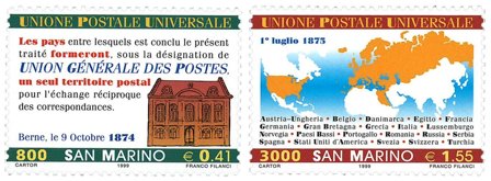 San Marino - UPU - Postfrisk sæt 2v