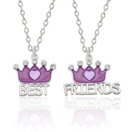 Best friends med krona halsband 2 st/förp