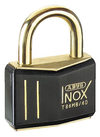 ABUS HENGELÅS T84MB/40 SORT NAUTIC I MESSING