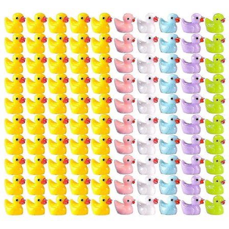 "200 stk. små andunger sett dekorasjon realistisk form slitesterk resin bedårende ender til julebursdagsfest barnas dag" (FMY)