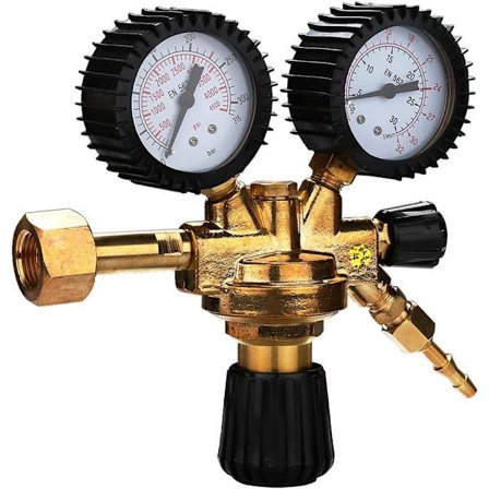 Paineensäädin, CO2-kaasupullon säädin, uudelleenkäytettäville MIG/MAG WIG TIG -pulloille, kaasunpaineensäädin argon/Co² -hitsausasemalle