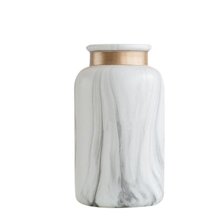 Hvit keramisk marmor blomstervase for soverom stue kafé restaurant kontor