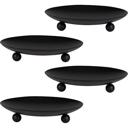 Lysestage, Vintage Smedejernslysekrone med Retro Bakke, Søjlelysestage, Borddekoration