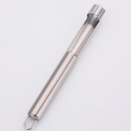 Frugtudkerner, Kernefjerner i rustfrit stål, køkkenredskab med takket blad til æbler, pærer, peberfrugter, zucchini, kartofler, grøntsager