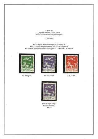 Danmark 1952 - AFA 144-146 og 145X - Postfrisk
