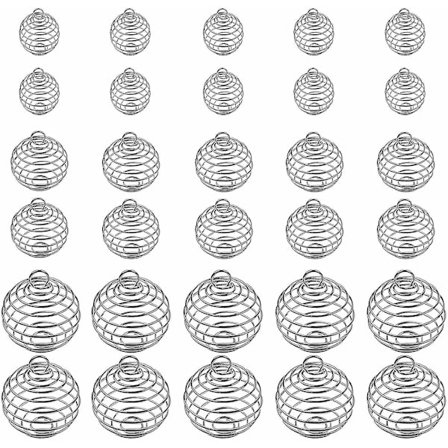 30 stk. Spiral Perleburer Vedhæng Halskæde Håndværk