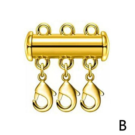 Halskje-avtangler for flerstrengskjeder, lagdelt halskje med lås