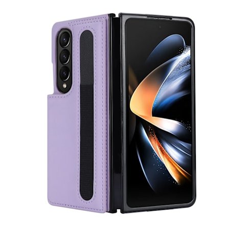SAM Galaxy Z Fold7, Sammenleggbart telefondeksel med pennholder, Lys lilla
