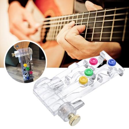 Gitar for nybegynnere, en-tasters akkordassistert læringsverktøy, gitarøvingshjelpemiddel