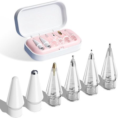 ING Pen Tips Pakke med 6 blyantspisser passer til Apple Pencil Pro Apple 2. og 1. generasjon USB-C og Logitech Crayon digitale blyantspisser med 