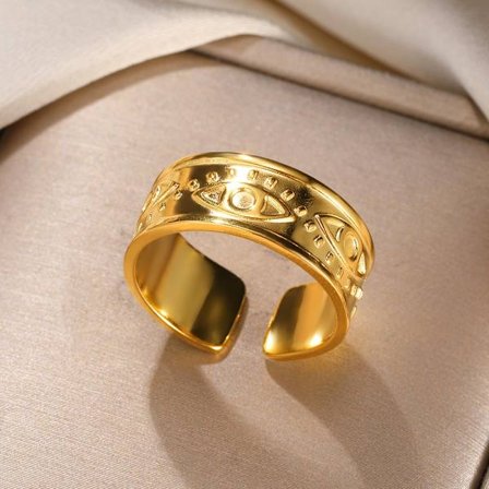 Rostfritt stål Guldfärgad långfingerringar för kvinnor män Smycken Söta enkla justerbara stapelbara ringar Anillo Mujer