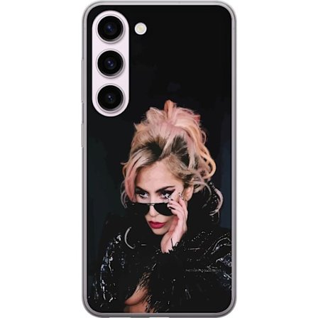 Kompatibelt Mobildeksel til Samsung Galaxy S23 Lady Gaga portrett med solbriller og dramatisk sminke i mørk glamorøs stil