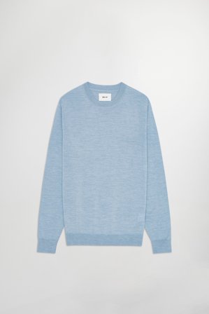 NN.07 Ted 6605 Pullover Herren Blau Merinowolle