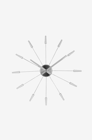 NeXtime - Vægur Plug Inn Diameter 58 cm - Sølvfarvet - Vægure og bordure - Fra Homeroom