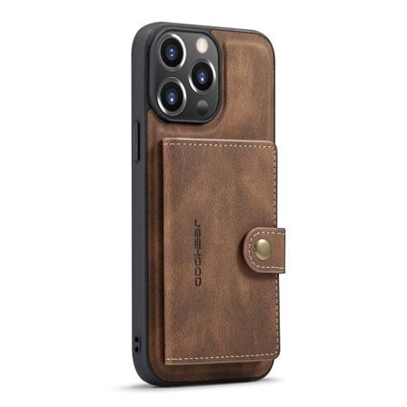 Stilsäkert Skal med Korthållare - iPhone 14 Pro Max Brun