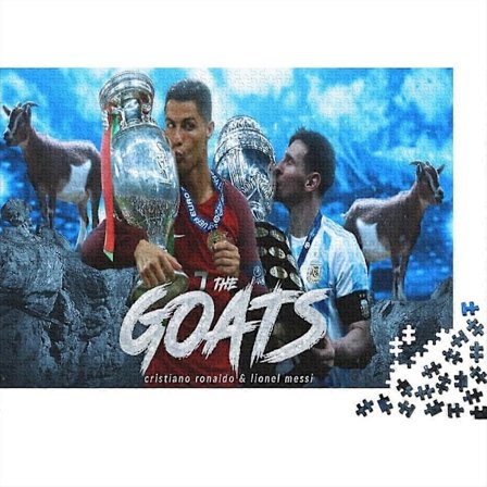 Palapeli aikuisille Messi VS Ronaldo Palapeli Jalkapallotähti Palapeli Puupalapeli aikuisille ja lapsille (FMY) 500 osaa