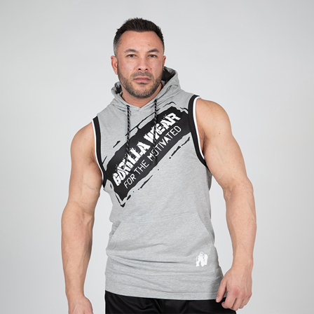 Gorilla Wear Loretto Hooded Tank Top, Grey Melange