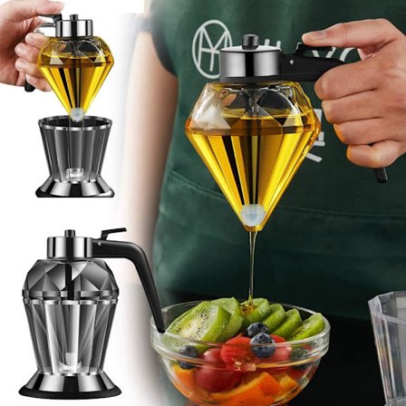 2 stk. tragtformet glas olivenolie flaske dispenser, sirup dispenser til kaffebar, glas olie dispenser, dispenser flaske, sirup dispenser,