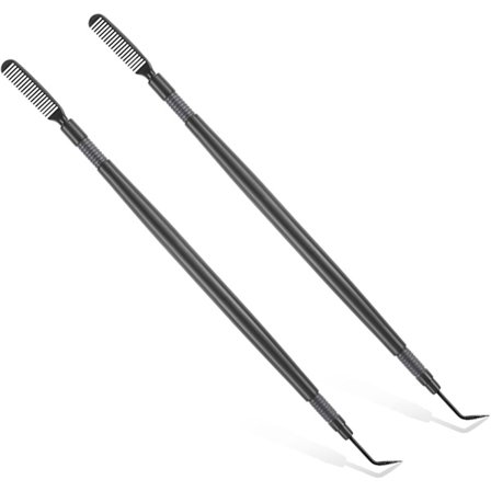 2 STK Øjenvippekam Øjenvippeseparator Værktøj Vippeløft Værktøjer Rustfrit stål til øjenvipper Øjenbryn Permanent Farvning, Metal Vippeløftestænger 