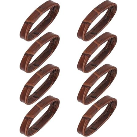 Læder Urrems Holder Løkke, 6 ST Mørkebrun Urrems Løkke Udskiftning Urremsfastgørelse Armbåndsur Rem Fastgørelsesringe Fastgørelsestilbehør C