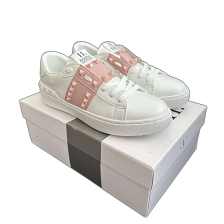 Valentino Rockstud sneakers vit/rosa