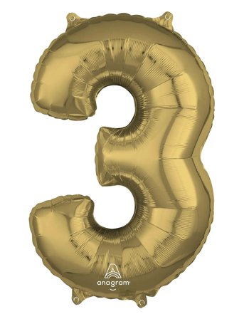 IPK | Number Foil 3 White Gold 66 Cm | 0