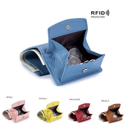 Smart RFID Skydd Plånbok Äkta Läder 4 Färger