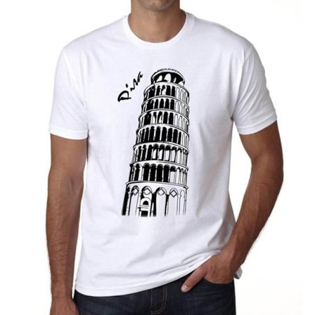 T-shirt herr Lutande tornet i Pisa – Lutande tornet i Pisa – Vintage T-shirt
