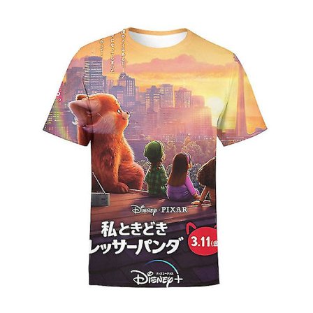 T-skjorte for barn 5-12 år, Turning Red, sommertopper