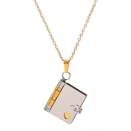 Bokelsker Halskjede Stilig Mote Unik Halskjede Boklig Smykke[D]