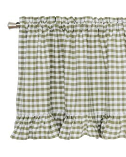 Stina-ruudullinen röyhelöverhokappa Vihreä