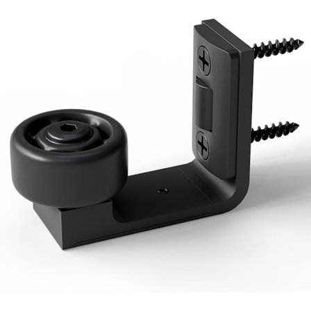 Justerbar gulvføring til væg/dør, bund af skydedør, klassisk dobbelt hjul gulvføring, sort stil