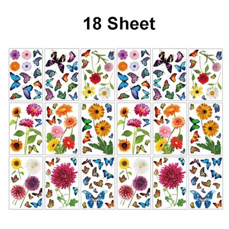 18 arks statiske klistremerker for vinduer Vindusklemmer vindusdekaler