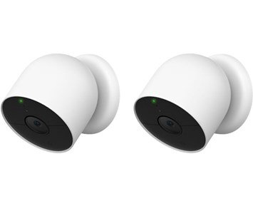 Google Nest cam (outdoor or indoor, battery) 2-pack - Smart övervakningskamera för inomhus och utomhusbruk