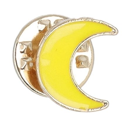 Cap Pins - Gul Tillbehör - Moon Crescent Metal Enamel Pin @ Hatstore