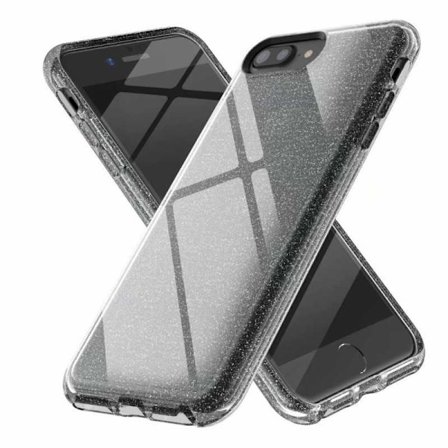 iPhone 7 Plus / 8 Plus Stötdämpande Mobilskal Gnistra Svart