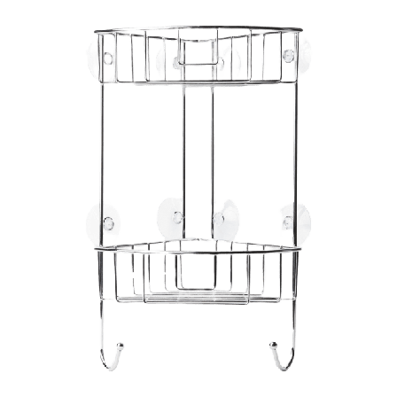 Åhléns Home Badrumshylla hörn KROKSJÖN Badrumstillbehör Silver ONESIZE