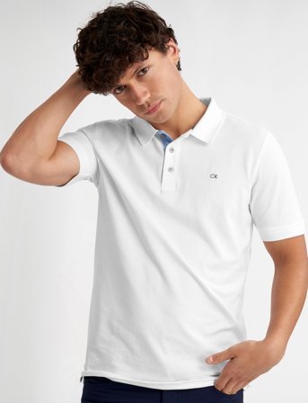 Calvin Klein Golf Quad Polo - White - XL