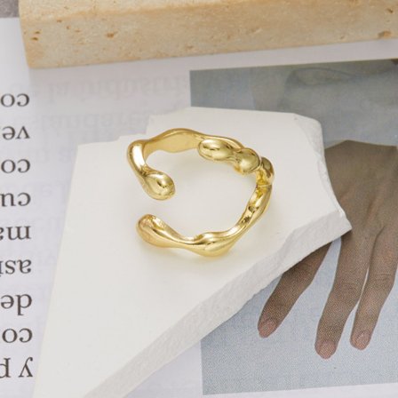 grossist mode smycken ringar Hot sälja metall geometrisk rund öppning finger ring för män kvinnor flicka dam fest bröllopspresent