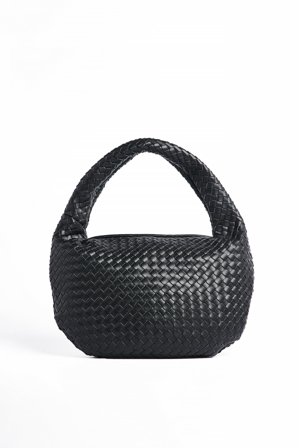 NA-KD Accessories - Vevd rund skulderveske - Vesker - Svart - One Size